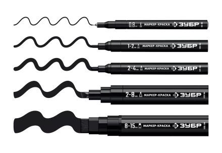 ЗУБР МК-1500 черный, 8-15 мм маркер-краска (06329-2) купить в Муравленко