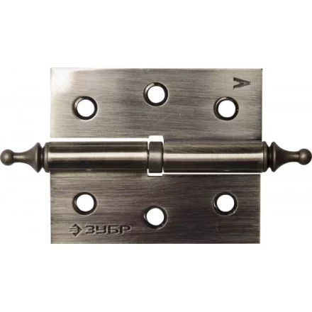 Петля дверная разъемная ЗУБР &quot;ЭКСПЕРТ&quot;, 1 подшипник, цвет ст. латунь (AB), левая, с крепежом, 75х63х2,5мм, 2 шт 37605-075-5L купить в Муравленко