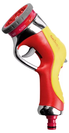 Пистолет-распылитель GRINDA 9-позиц., металлический с TPR, с автомат. сменой режимов распыления 8-427141 купить в Муравленко