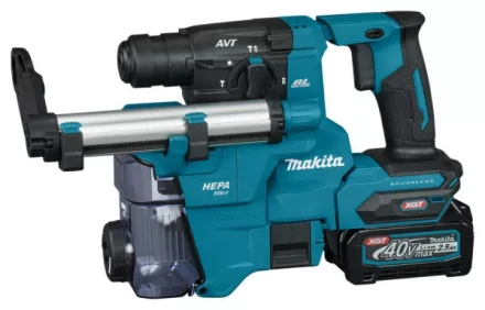 Аккумуляторный 40V перфоратор c пылеудалением Makita HR010GD201 (2АКБ 2,5Ач, ЗУ) купить в Муравленко