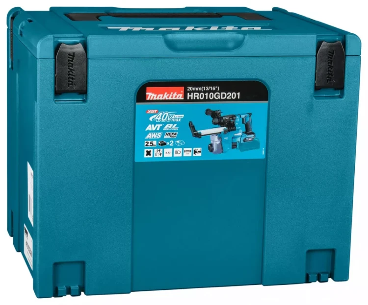 Аккумуляторный 40V перфоратор c пылеудалением Makita HR010GD201 (2АКБ 2,5Ач, ЗУ) купить в Муравленко