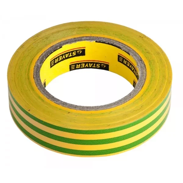 Изолента, STAYER Profi 12292-S-15-10, ПВХ, на карточке, 15 мм х 10 м х 0,18мм, желто-зеленая 12292-S-15-10 купить в Муравленко