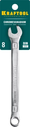 Ключи комбинированные KRAFTOOL, Cr-V, DIN 3113 27079-08 купить в Муравленко