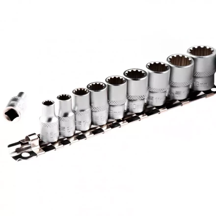 Набор универсальных торцевых головок 1/4 SpLine CrV 10 шт 4-13 мм Stels 13643 купить в Муравленко