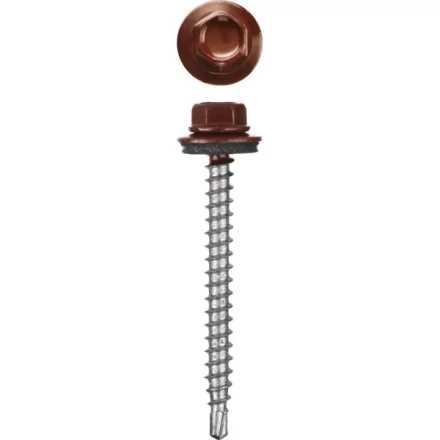 Саморезы СКД кровельные, RAL 3005 темно-красный, 51 х 4.8 мм, 250 шт, для деревянной обрешетки, STAYER 30305-48-051-3005 купить в Муравленко