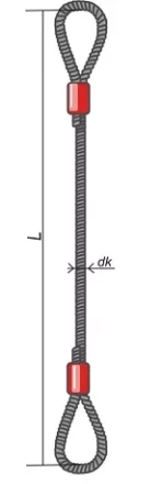 Строп канатный петлевой СКП 6.3 т L=5.5 м опрессовка купить в Муравленко