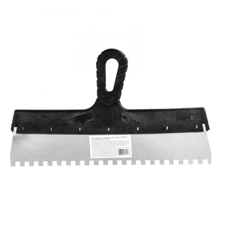 Шпатель из нержавеющей стали 350 мм зуб 8 х 8 мм пластмассовая ручка 85145 купить в Муравленко