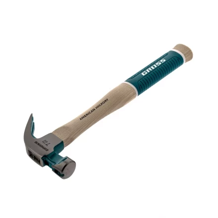 Молоток-гвоздодер с магнитом GROSS AMERICAN HICKORY 200 г угол 45 обрезиненная рукоятка 10414 купить в Муравленко
