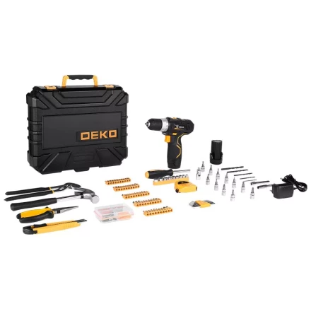 Дрель аккумуляторная DEKO GCD12DU3, 063-4134 + набор 195 инструментов купить в Муравленко