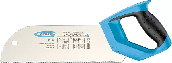 Пила для фанеры с запилом PIRANHA,300 мм/12",11-12 TPI,зуб 3D,каленый зуб,двухкомп.рукоятка GROSS 23144 купить в Муравленко