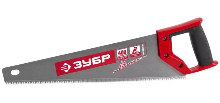 Ножовка по дереву (пила) ЗУБР МОЛНИЯ-5 400 мм, 5 TPI, прямой крупный зуб, быстрый рез поперек волокон, для крупных и средних заготовок 15075-40_z01 купить в Муравленко