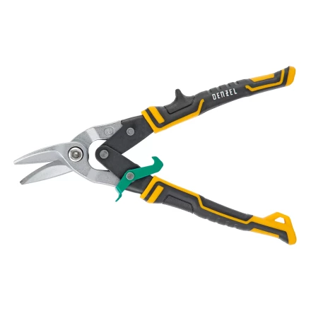 Ножницы по металлу Denzel 78371, 270 мм, прямой и правый рез, сталь-СrMo, трехкомпонентные рукоятки купить в Муравленко