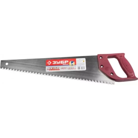 Ножовка ЗУБР &quot;МАСТЕР&quot; по дереву, прямой крупный зуб, пластиковая ручка, шаг зуба 5мм, 400мм 1525-04-40 купить в Муравленко