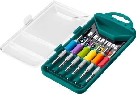 Набор Precision-6: часовые отвертки для особо точных работ, металлическая рукоятка с противоскользящей накладкой, жало из специальной стали SNCM8660. 25679 купить в Муравленко