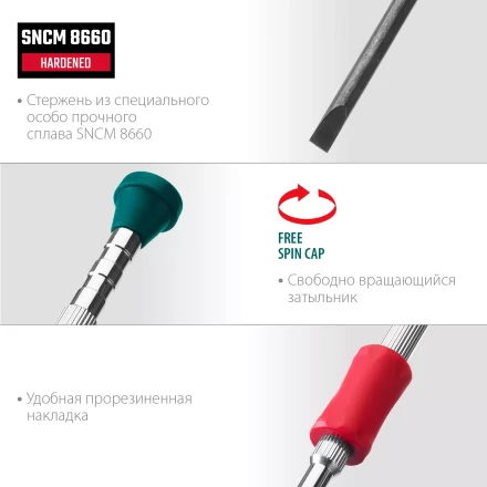 Набор Precision-6: часовые отвертки для особо точных работ, металлическая рукоятка с противоскользящей накладкой, жало из специальной стали SNCM8660. 25679 купить в Муравленко