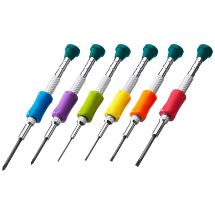 Набор Precision-6: часовые отвертки для особо точных работ, металлическая рукоятка с противоскользящей накладкой, жало из специальной стали SNCM8660. 25679 купить в Муравленко