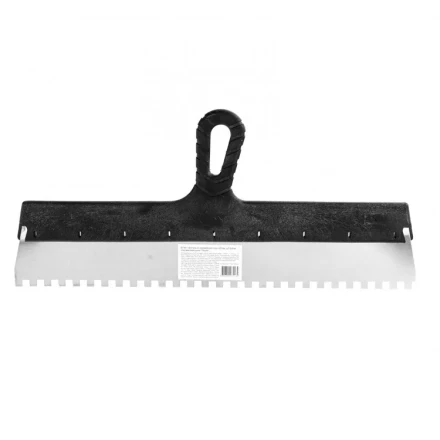 Шпатель из нержавеющей стали 450 мм зуб 8 х 8 мм пластмассовая ручка 85146 купить в Муравленко