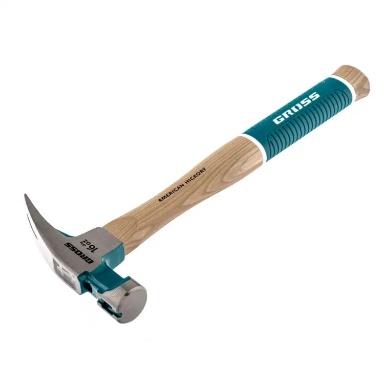 Молоток-гвоздодер с магнитом GROSS AMERICAN HICKORY 450 г угол 45 обрезиненная рукоятка 10415 купить в Муравленко