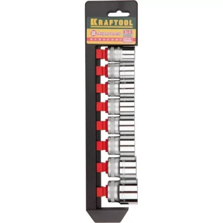 Набор KRAFTOOL &quot;EXPERT QUALITAT&quot; Торцовые головки &quot;SUPER LOCK&quot;, 1/2&quot;, 16-27мм, 8 предметов 27864-H8_z01 купить в Муравленко