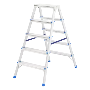 Стремянка двусторонняя 5 ступеней , алюминиевая Сибртех Россия 97925 купить в Муравленко