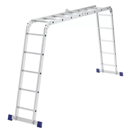 Лестница шарнирная алюминиевая 2х4 ступени + 2х5 ступеней Сибртех 97884 купить в Муравленко