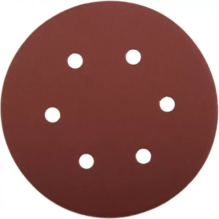 Круг шлифовальный ЗУБР &quot;МАСТЕР&quot; универсальный, из абразивной бумаги на велкро основе, 6 отверстий, Р600, 150мм, 5шт 35566-150-600 купить в Муравленко