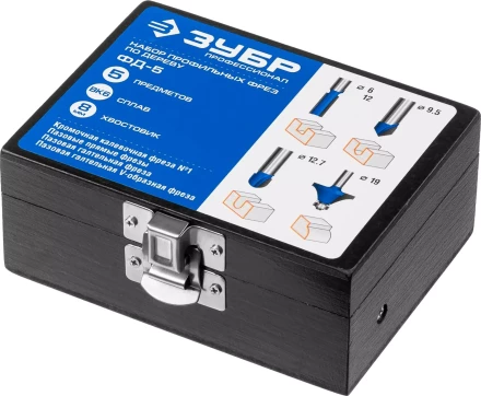 ЗУБР 5 шт, набор профильных фрез по дереву, Профессионал (28795-H5) купить в Муравленко