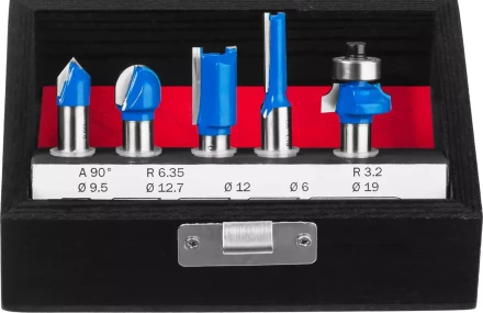 ЗУБР 5 шт, набор профильных фрез по дереву, Профессионал (28795-H5) купить в Муравленко
