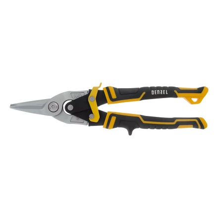 Ножницы по металлу Denzel 78370, 270 мм, прямой рез, сталь-CrMo, трехкомпонентные рукоятки купить в Муравленко