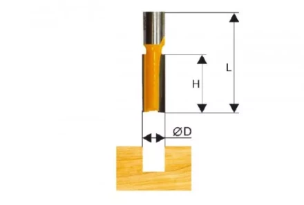 Фреза пазовая прямая ф8х26мм хв. 8мм Энкор 46022 купить в Муравленко