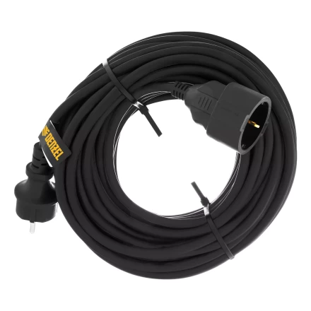 Удлинитель-шнур силовой Denzel Top Series 37420, КГТТ, 20м, 1 розетка, 3 x 1,5 мм, 3 м купить в Муравленко