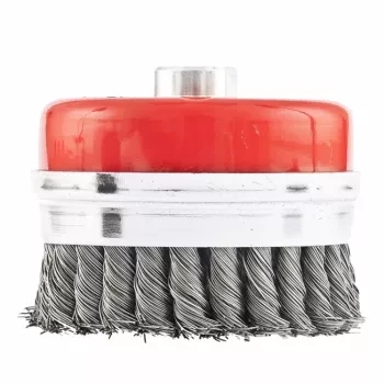 Щетка для УШМ Heavy Duty, 100 мм, М14, &quot;чашка&quot;, крученая металлическая проволока  MATRIX 74672 купить в Муравленко