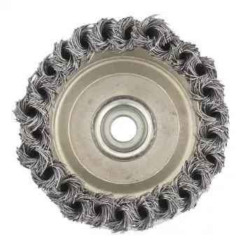 Щетка для УШМ Heavy Duty, 100 мм, М14, "чашка", крученая металлическая проволока  MATRIX 74672 купить в Муравленко