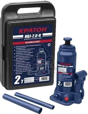 Домкрат бутылочный Кратон HBJ-2.0-K в кейсе 2 30 01 003 купить в Муравленко
