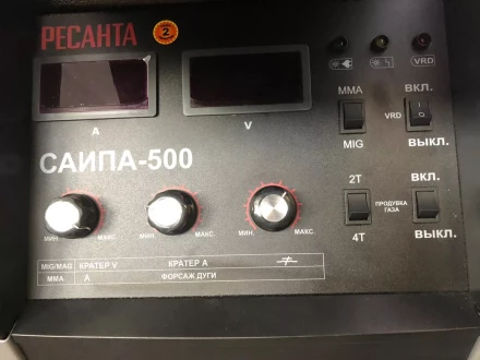 Полуавтоматический сварочный аппарат инверторный Ресанта САИПА-500 купить в Муравленко