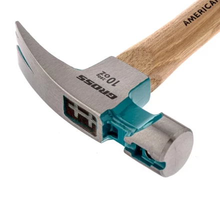 Молоток-гвоздодер с магнитом GROSS AMERICAN HICKORY 280 г угол 75 обрезиненная рукоятка 10417 купить в Муравленко