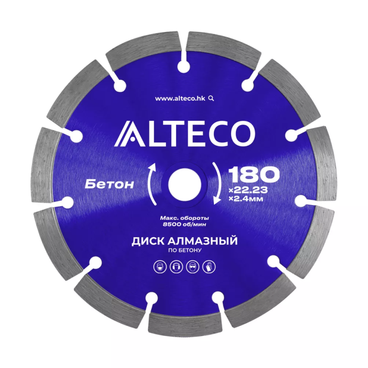 Диск алмазный по бетону ALTECO 180x22.23x2.4 мм 66518 купить в Муравленко