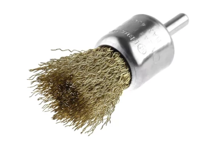 Кордщетка HAMMER кисть 25мм для дрели гофрированная латунированная сталь (207-210) купить в Муравленко