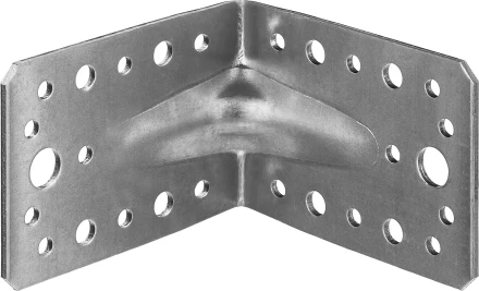 ЗУБР УКУ-2.5, 65 x 90 x 90 x 2.5 мм, цинк, усиленный крепежный уголок (31011-90) купить в Муравленко