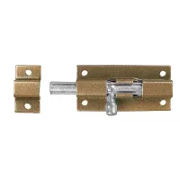 Задвижка накладная для окон и мебели "ШП-40 КМЦ", цвет коричневый металлик/цинк, 40мм 37753-40