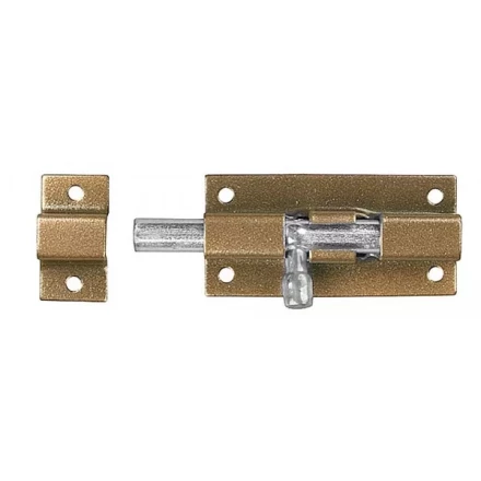 Задвижка накладная для окон и мебели &quot;ШП-40 КМЦ&quot;, цвет коричневый металлик/цинк, 40мм 37753-40 купить в Муравленко