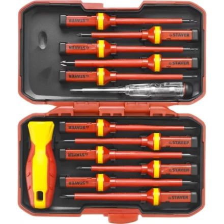Набор STAYER &quot;PROFI&quot;: Отвертки диэлектрические до 1000В, 13 предметов 25146-H13 купить в Муравленко