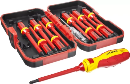 Набор STAYER &quot;PROFI&quot;: Отвертки диэлектрические до 1000В, 13 предметов 25146-H13 купить в Муравленко