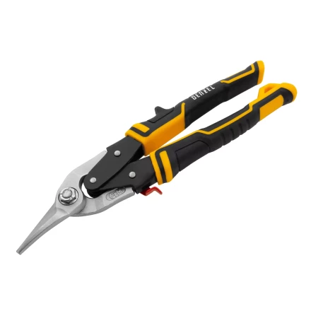 Ножницы по металлу Denzel, 270 мм, прямой и левый рез, сталь-СrMo, трехкомпонентные рукоятки, 78372 купить в Муравленко