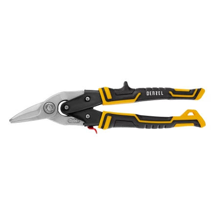 Ножницы по металлу Denzel, 270 мм, прямой и левый рез, сталь-СrMo, трехкомпонентные рукоятки, 78372 купить в Муравленко