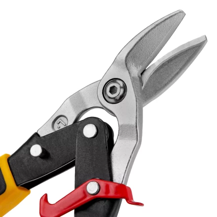 Ножницы по металлу Denzel, 270 мм, прямой и левый рез, сталь-СrMo, трехкомпонентные рукоятки, 78372 купить в Муравленко