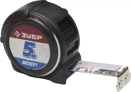 Рулетка ЗУБР &quot;ЭКСПЕРТ&quot; &quot;АНТЕЙ&quot;, металлический обрезиненный корпус, полотно с нейлоновым напылением, 5мх25мм 34053-05-25 купить в Муравленко