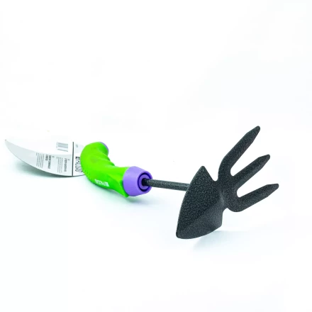 Мотыжка комбинированная Palisad 623778, профиль &quot;лепесток&quot; и 3-зубая, защ. покр, обрез. эргономичная рукоятка купить в Муравленко