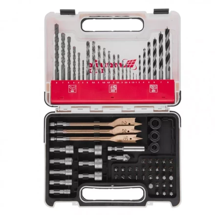 Набор сверл комбинированный по металлу 1-6 мм бетону 3-8 мм дереву 3-8 мм перки биты 30 шт адаптер головки 8 шт 71 предмет Pro Matrix 725671 купить в Муравленко