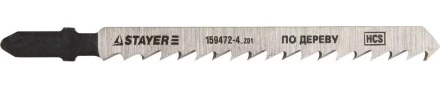 Полотна STAYER &quot;STANDARD&quot;, T101D, для эл/лобзика, HCS, по дереву, фанере, чистый рез, EU-хвост., шаг 4мм, 74мм, 2шт 159472-4_z01 купить в Муравленко